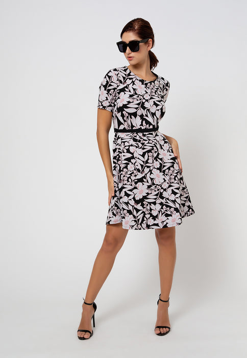 Leota Women's Mackenzie In Classic Flora Dressl Black Size Small