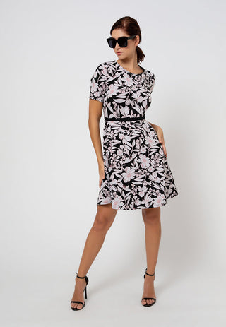 Leota Women's Mackenzie In Classic Flora Dressl Black Size Small