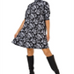 Leota Women's Raelyn Floral Mock Neck Dress Black