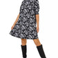 Leota Women's Raelyn Floral Mock Neck Dress Black