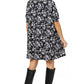 Leota Women's Raelyn Floral Mock Neck Dress Black