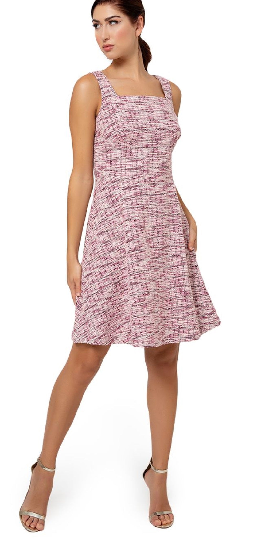 Leota Women's Ariana Sleeveless Fit & Flare Dress Pink