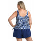 Maxine Of Hollywood - Zebra Daze Banded Blouson Tankini