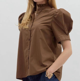 Entro - Short Sleeve Puff Sleeve Top