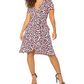 Leota Women's Brandy Dress in Brushstroke Leopard Fruit White Size XS