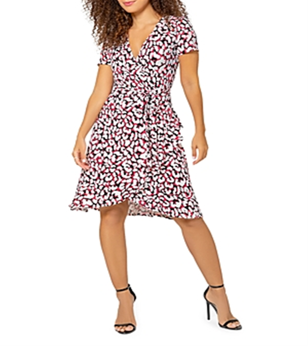 Leota Women's Brandy Dress in Brushstroke Leopard Fruit White Size XS