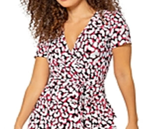 Leota Women's Brandy Dress in Brushstroke Leopard Fruit