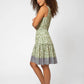 Leota Women's Kristen Floral Border Print Dress Green Size Large