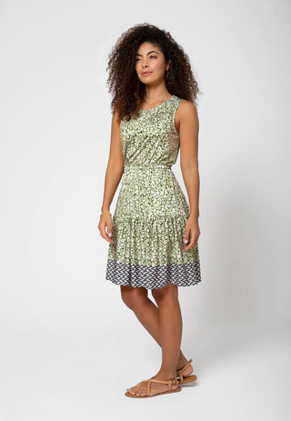 Leota Women's Kristen Floral Border Print Dress Green