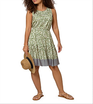 Leota Women's Kristen Floral Border Print Dress Green