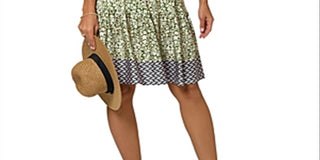 Leota Women's Kristen Floral Border Print Dress Green