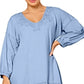 Leota Women's Luna Embroidered Dress Blue Size XX-Large