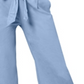 Leota Women's Lupita Floral Embroidered Ankle Wide Leg Pants Blue Size Medium