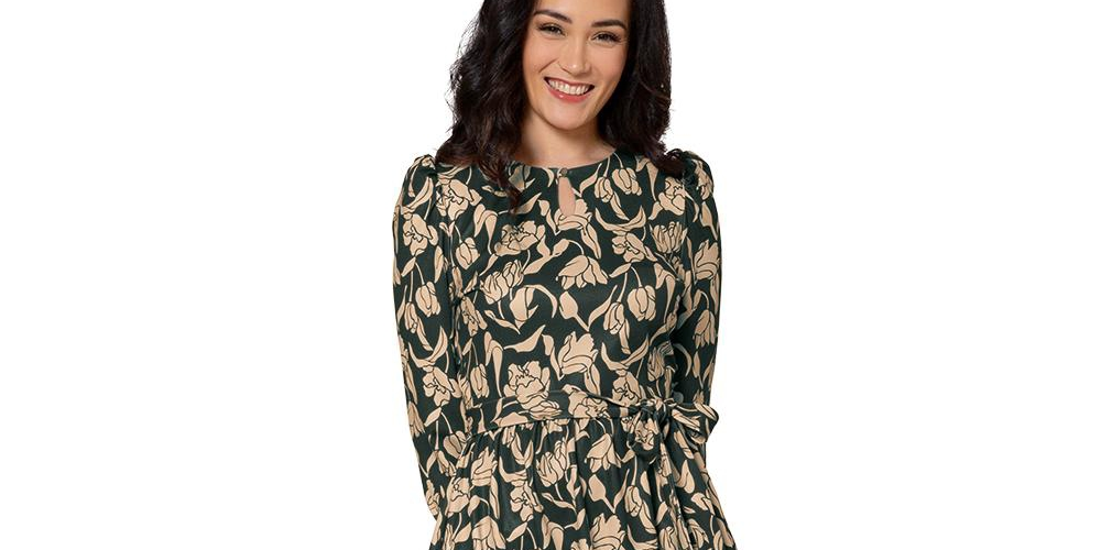 Leota Women's Iman Dress Green Size M