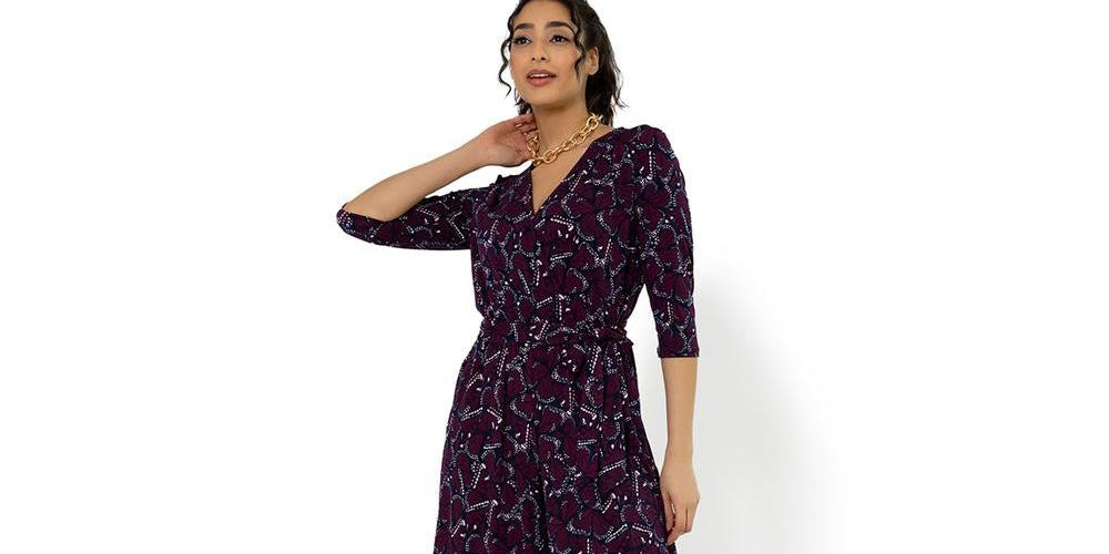 Leota Women's Leia V Neck Jumpsuit Blue Size L