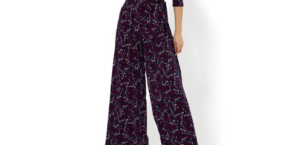 Leota Women's Leia V Neck Jumpsuit Blue Size L