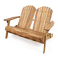 Outdoor Adirondack Rocking Loveseat With Hand Crafted Details