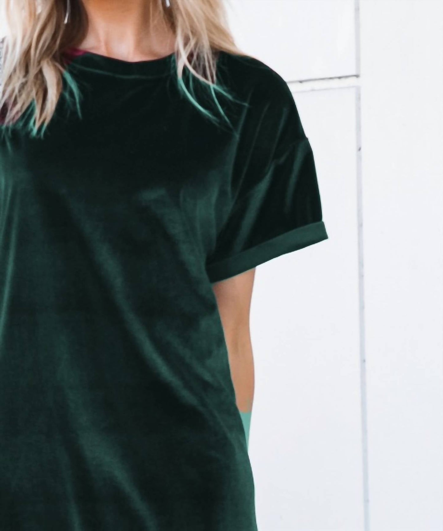 Amaryllis - Velvet Casual Shirt Dress