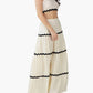 America & Beyond - Ric-rac Halter Top & Tiered Skirt Set