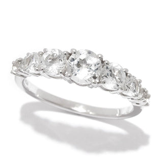 Gem Treasures Sterling Silver Choice of Gemstone Graduated Band Ring