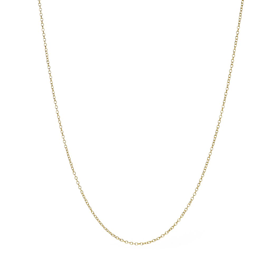 MAYAMAR 24K Gold Plated Choice of Length Oval Rolo Link Chain Necklace