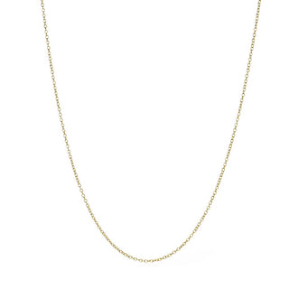MAYAMAR 24K Gold Plated Choice of Length Oval Rolo Link Chain Necklace