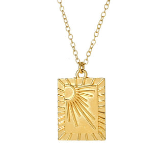 MAYAMAR 24K Gold Plated Choice of Motif Pendant w/ 16"+2" Chain