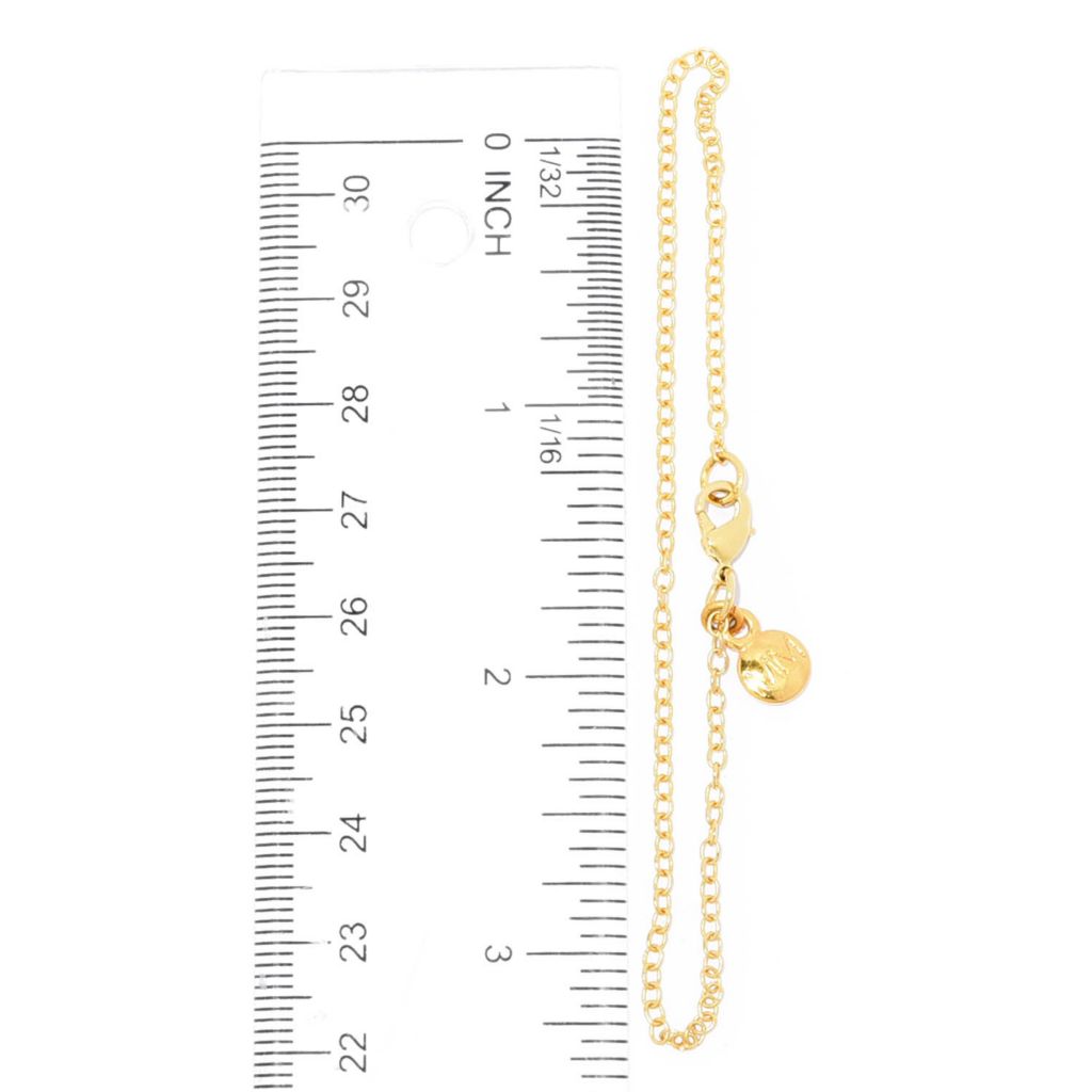 MAYAMAR 24K Gold Plated Choice of Size Oval Rolo Link Chain Bracelet