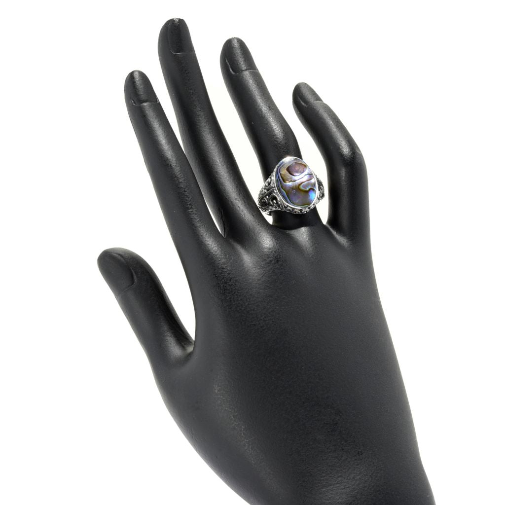 Artisan Silver by Samuel B. Choice of 16x12mm Gem Filigree Ring