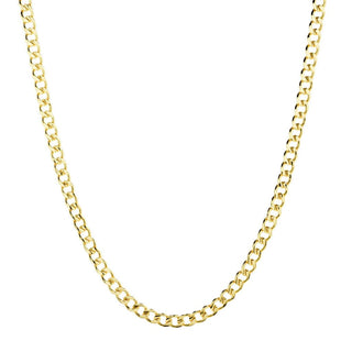 MAYAMAR 24K Gold Plated Choice of Length 7.2mm Curb Link Necklace