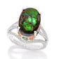 Gem Treasures 14x10mm Ammolite & Multi Gemstone High Set Ring