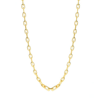 MAYAMAR 24K Gold Plated Bold Box Link Chain 18" Necklace