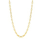 MAYAMAR 24K Gold Plated Chunky Flat Paperclip Link Toggle Necklace