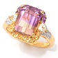 Gem Treasures 18K Vermeil 4.13ctw Ametrine & Multi Gemstone Ring