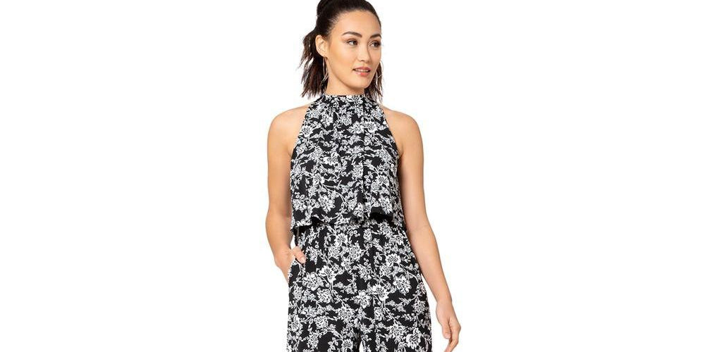 Leota Women's Skyler Ankle Length Jumpsuit Black