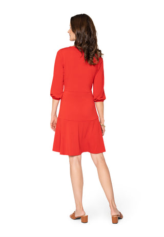 Leota Tanya Dress Solid Barbados Cherry
