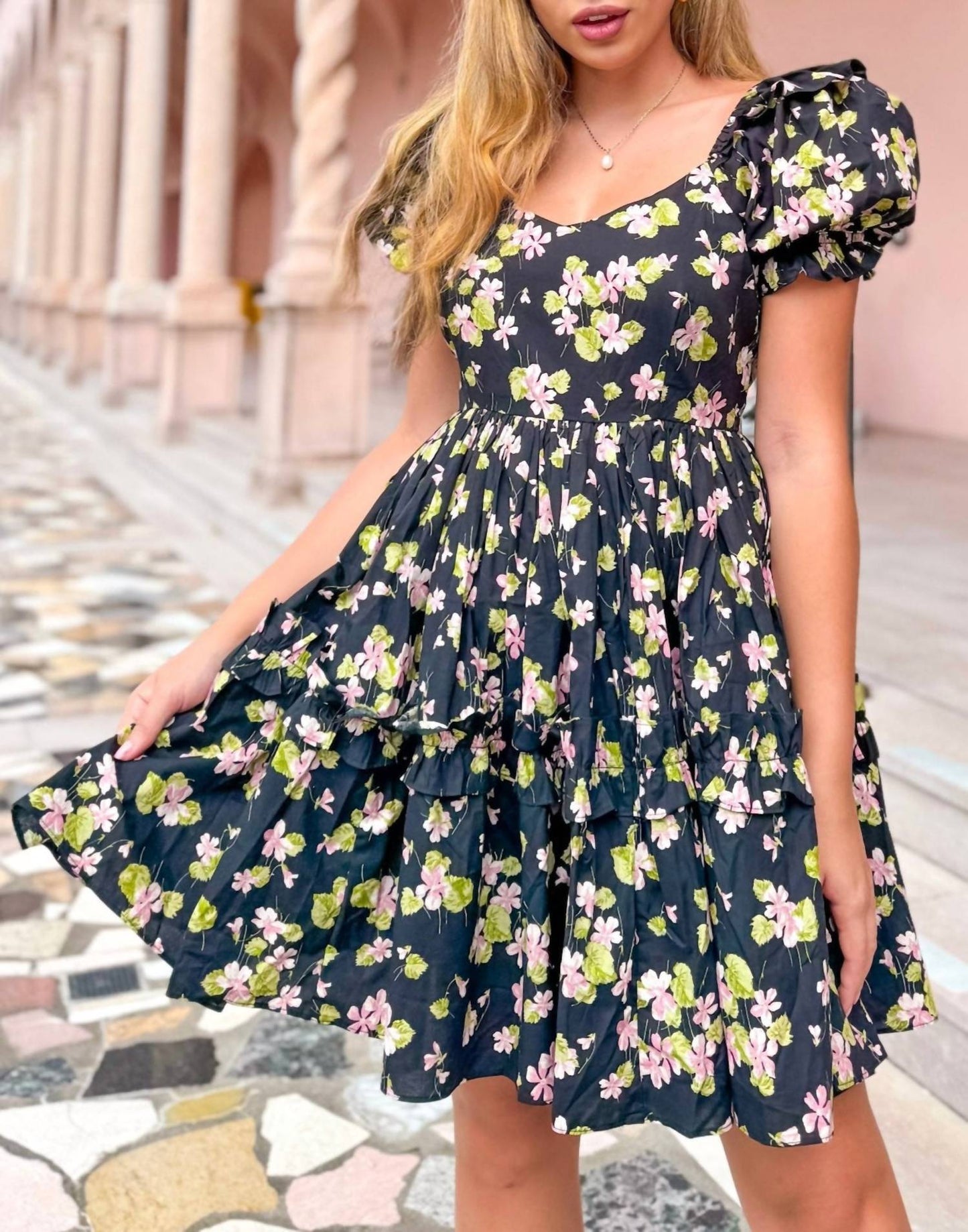 Bluivy - Freya Floral Babydoll Dress