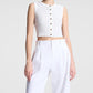 A.L.C. - Lottie Cropped Cotton Knit Top