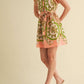 &Merci - Printed Flutter Sleeve Mini Dress