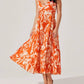 Astr - Blythe Floral Plisse Midi Dress
