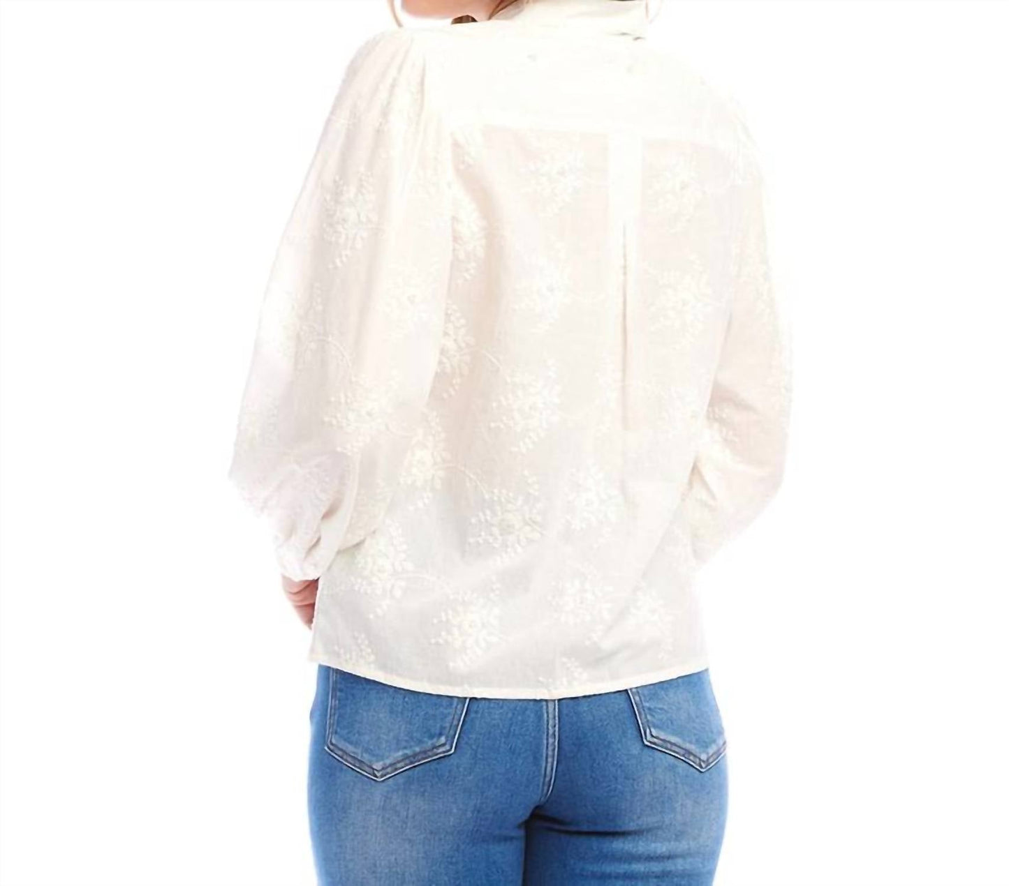 Karen Kane - Embellished Puff Sleeve Shirt Top