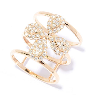 Sonia Bitton Galerie de Bijoux 14K Gold 0.49ctw Diamond Flower Ring
