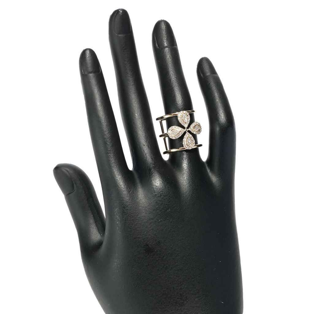 Sonia Bitton Galerie de Bijoux 14K Gold 0.49ctw Diamond Flower Ring