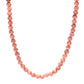 Southwest Elements Sterling Silver 8mm Rhodochrosite Bead Necklace