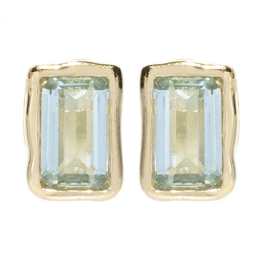 Toscana Italiana 18K Gold Plated Choice of Gemstone Stud Earrings