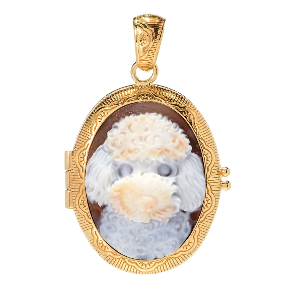 Cameo Italiano "Carousel" Choice of Dog Breed Cameo Locket Pendant
