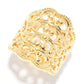 Toscana Italiana 18K Gold Plated Electroform Ornamental Filigree Ring