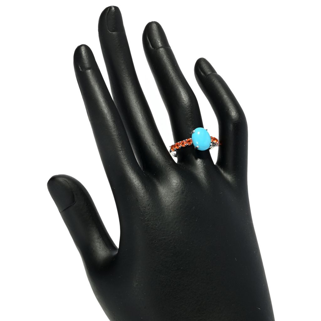 Gem Treasures Sleeping Beauty Turquoise & Choice of Exotic Gem Ring