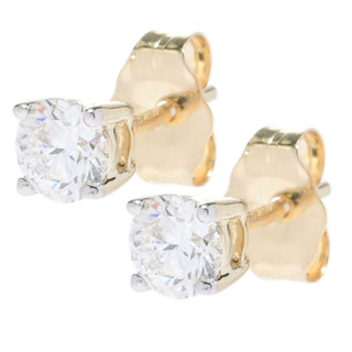 Grown Gorgeous 14K Gold Choice of Carat Lab Grown Diamond Solitaire Earrings