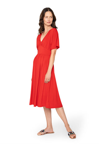 Leota Tiana Dress Solid Barbados Cherry